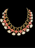 Lele Sadoughi Howlite Coral Necklace