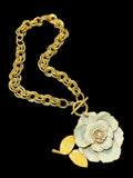 Vintage Sandor Enamel Flower Brooch