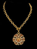 Vintage 1950 Amber Ribbon Brooch