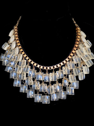 Vintage 1940 Lucite Bib Necklace