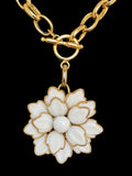Vintage 1950 Milk Glass Brooch