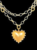 Soldered Puffed Heart Necklace