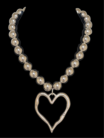 Large Organic Shaped Heart Necklace