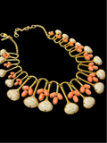Lele Sadoughi Howlite Coral Necklace