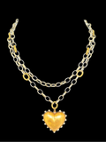 Soldered Puffed Heart Necklace