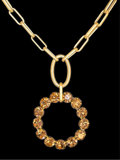 Vintage 1950 Circular Crystal Brooch with Matching Earrings