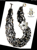 Graduating Mother of Pearl Multi Strand Necklace