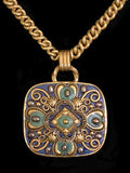 Vintage Michal Golan Enamel Pendant