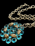 Vintage 1940 Metal Leaf Brooch