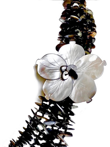 Graduating Mother of Pearl Multi Strand Necklace